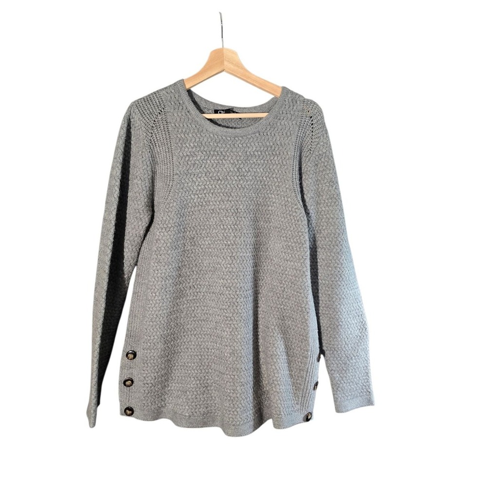 hadwicks Womens Medium Tall MT Textured Knit Tunic Sweater Minimalist